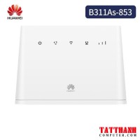 Bộ phát Wifi 3G/4G LTE Huawei B311As-853 tốc độ 150Mbps. Hỗ Trợ 32 User, 1 WAN/LAN 1Gb
