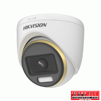 Camera quan sát analog HD Hikvision DS-2CE72DF3T-FS (Camera ColorVu thế hệ mới, 2 MP, hồng ngoại 40m, màu sắc 24/7, tích hợp micro thu âm)