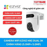 Camera Ngoài Trời 2 Mắt Ezviz H9C 3K 10MP (5MP+5MP) Kết nối  Wifi