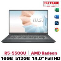 LAPTOP CŨ MSI MODERN 14 B5M 204VN (R5-5500U/8GB/NVME 512GB/14.0″ FHD)