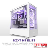 Vỏ Case NZXT H5 Elite WHITE (Mid Tower/Màu Trắng)