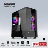 Case Gaming Aquanaut AX4 2 mặt kính - Đen