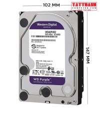 Ổ Cứng HDD WD Purple 6TB 3.5 inch, 5640RPM, SATA III, 256MB Cache (WD64PURZ)