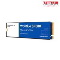 Ổ cứng SSD WD SN580 Blue 500GB M.2 2280 PCIe NVMe 4x4 (Đọc 4000MB/s - Ghi 3600MB/s) - (WDS500G3B0E)