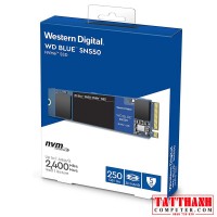Ổ cứng SSD WD SN550 Blue 250GB M.2 2280 PCIe NVMe 3x4 (Đọc 2400MB/s - Ghi 950MB/s) - (WDS250G2B0C)