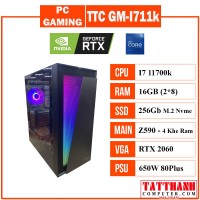 PC GAMING TTC GM-I711K (CPU INTEL I7 11700K/Z590/VGA 2060/RAM 16G)