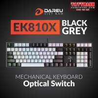 Bàn phím cơ Gaming DAREU EK810X BLACK-GREY (WATERPROOF, Optical switch, MULTI LED)