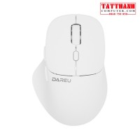Chuột không dây Dareu LM165D (2.4GHz + Bluetooth, 2400 DPI, Silent, Pin sạc) - WHITE