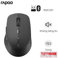 Chuột không dây Silent Rapoo M300 (Wireless, Bluetooth) Đen - Chính hãng