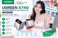Cóc Sạc UGREEN X740 GaN Mini 45W Smart Display 2C – UGREEN 45099