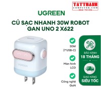 Cóc Sạc 30W Ugreen Robot Uno Gan Nexode Gen 2 - 1 Type-C - X622 45006