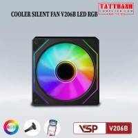 QUẠT TẢN NHIỆT COOLER SILENT FAN V206B LED RGB - ĐEN