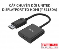 Cáp chuyển đổi Displayport sang Cổng HDMI 0.2m Unitek (Y 5118DA)