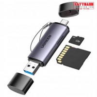 Đầu đọc thẻ nhớ SD/TF chuẩn USB Type C và USB 3.0 Ugreen 50706 Card Reader