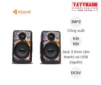 Loa vi tính 2.0 Kisonli T-012